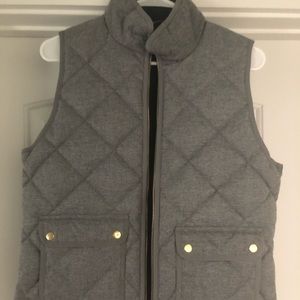 Gray quilted vest